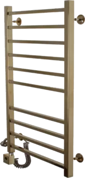 Полотенцесушитель электрический Domoterm Квадро П10 50x100, левый, золото 4680419503093