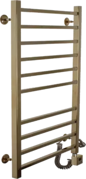 Полотенцесушитель электрический Domoterm Квадро П10 50x100, правый, золото 4680419503086