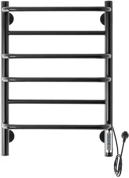Полотенцесушитель электрический Domoterm Орфей DMT П6 40x60, черный, R DMT П6 400x600 ЧРН EK R