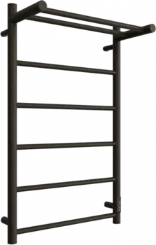 Полотенцесушитель электрический Двин Fj neo 80/50 чёрный матовый, с полкой 4657763849467