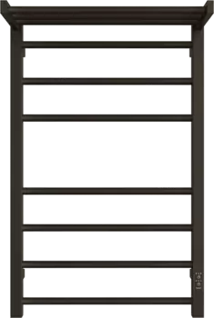 Полотенцесушитель электрический Двин Fs plaza neo 80х50, черный матовый, с полкой 4657795054518
