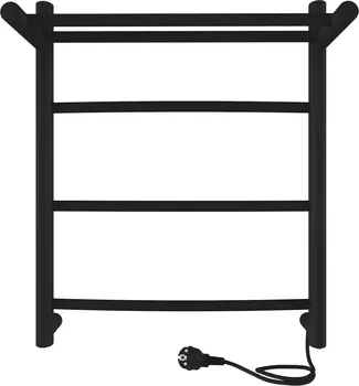 Полотенцесушитель электрический Indigo Arc LCAE50-40BRPR с полкой, черный муар
