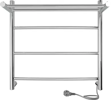 Полотенцесушитель электрический Indigo Arc LCAE50-50PR с полкой, серебристый