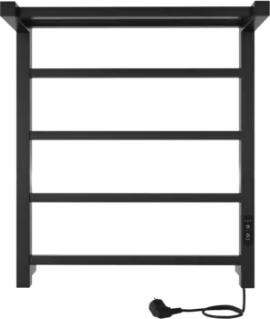 Полотенцесушитель электрический Indigo Forma LEF60-50BRRt с полкой, черный муар