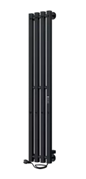 Полотенцесушитель электрический Indigo Style 4 PRO LSPRE120-18BRRt 120х18, черный муар