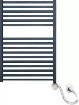 Полотенцесушитель электрический Luxrad Kwadro 065259 72х50 R, черный, терморегулятор selmo smart /065259