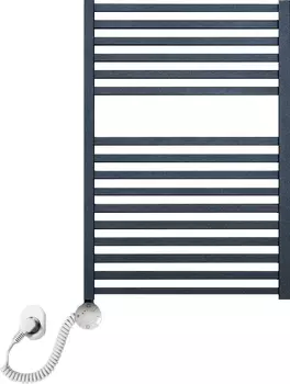 Полотенцесушитель электрический Luxrad Kwadro 065260 72х50 L, черный, терморегулятор selmo smart /065260
