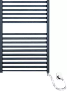 Полотенцесушитель электрический Luxrad Kwadro 065265 72х50 R, черный, терморегулятор selmo pad /065265
