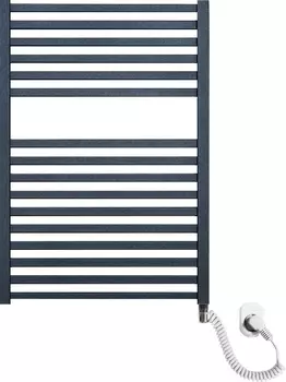 Полотенцесушитель электрический Luxrad Kwadro 065267 72х50 R, черный, терморегулятор selmo pad /065267