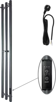 Полотенцесушитель электрический Маргроид Inaro3v Inaro3v-12012-1049-7024R 120х12, графитовый серый