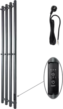 Полотенцесушитель электрический Маргроид Inaro Inaro-12018-1049-7024R 120х18, графитовый серый