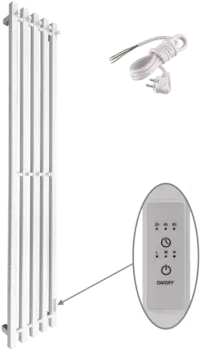 Полотенцесушитель электрический Маргроид Inaro NP профильный 150х24 R, с крючками, белый матовый InaroNP-15024-1081-9016R