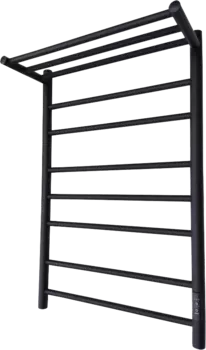 Полотенцесушитель электрический Маргроид Вид 10 СШН 80x50 R с полкой, черный матовый 10-8050-1051-9005R