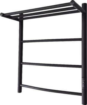 Полотенцесушитель электрический Маргроид Вид 4 СНШ 60x50 R с полкой, черный матовый 04-6050-1051-9005R