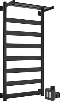 Полотенцесушитель электрический Secado Комано 1 СП 100x50, ТЭН квадратный скрытый, черный матовый, L Комано 1 СП (30-50-10) 100/50, черный матовый, сп, L