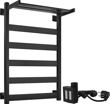 Полотенцесушитель электрический Secado Комано 1 СП 80x50, ТЭН КТХ 4, черный матовый, R Комано 1 СП (30-50-10) 80/50, черный матовый