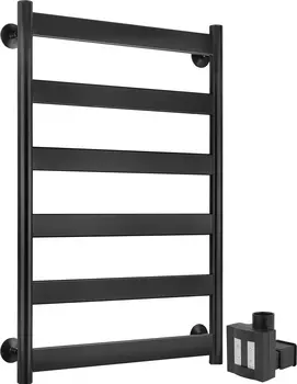 Полотенцесушитель электрический Secado Комано 2 80x50, ТЭН КТХ 4 скрытый, черный матовый, R Комано 2 (32-50-10) 80/50, черный матовый