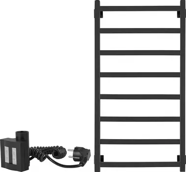 Полотенцесушитель электрический Secado Корато 1 100x50, ТЭН квадратный, черный матовый, L Корато 1 (30-25) 100/50, черный матовый, ТЭН КТХ 4, L