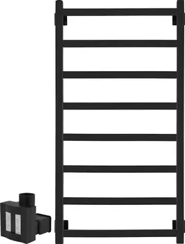 Полотенцесушитель электрический Secado Корато 1 100x50, ТЭН квадратный скрытый, черный матовый, L Корато 1 (30-25) 100/50, черный матовый, сп, L