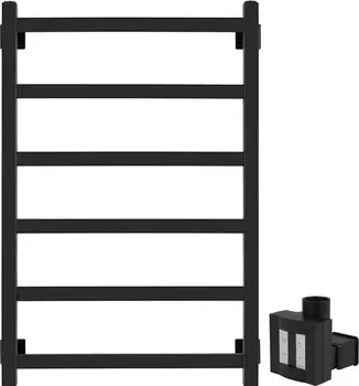 Полотенцесушитель электрический Secado Корсико 1 80x50, ТЭН КТХ 4 скрытый, черный матовый, R Корсико 1 (30-30-10) 80/50, черный матовый