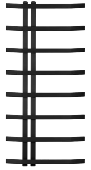 Полотенцесушитель электрический Secado Милето 100х7х50, L черный матовый 4673739253472