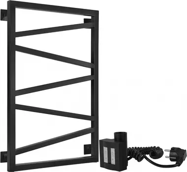 Полотенцесушитель электрический Secado Мирано 80х50, ТЭН КТХ 4, черный матовый, R Мирано (30-25) 80/50, черный матовый, ТЭН КТХ 4, R