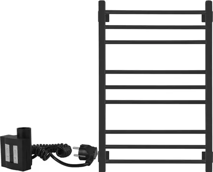 Полотенцесушитель электрический Secado Модена 80х50, ТЭН квадратный, черный матовый, L Модена (30-18) 80/50, черный матовый, ТЭН КТХ 4, L