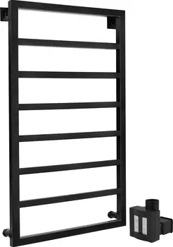 Полотенцесушитель электрический Secado Парма 100х50, ТЭН квадратный скрытый, черный матовый, L Парма (30-25) 100/50, черный матовый, сп, L