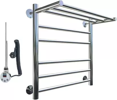 Полотенцесушитель электрический Тругор Аспект эл ТЭН 2 П ЛЦ6 60x50, с полкой Аспект2/элТЭН6050П