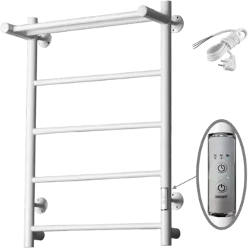 Полотенцесушитель электрический Тругор Аспект ПЭК сп 1 П 80х50 с выключателем, белый АспектПэксп1П/8050белВГП