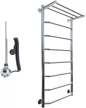 Полотенцесушитель электрический Тругор Браво эл ТЭН 1 ЛЦ4 120x60, с полкой Браво1/элТЭН12060П