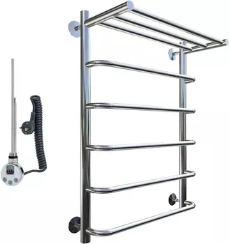 Полотенцесушитель электрический Тругор Идеал эл ТЭН 1 П ЛЦ5 80x40, с полкой Идеал1/элТЭН8040П