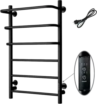 Полотенцесушитель электрический Тругор Пэк 19 80х50 с выключателем, черный Пэксп19/8050черныйВГП