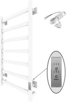 Полотенцесушитель электрический Тругор Пэк сп 20 80x50 с выключателем, белый Пэксп20кв/8050белыйВГП