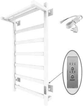 Полотенцесушитель электрический Тругор Пэк сп 20 П 80x50 с выключателем, белый Пэксп20квП/8050белыйВГП