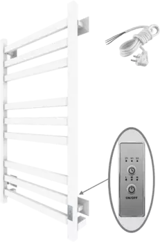 Полотенцесушитель электрический Тругор Пэк сп 21 80x50 с выключателем, белый Пэксп21кв/8050белыйВГП