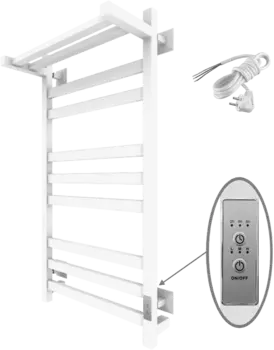Полотенцесушитель электрический Тругор Пэк сп 21 П 80x50 с выключателем, белый Пэксп21квП/8050белыйВГП