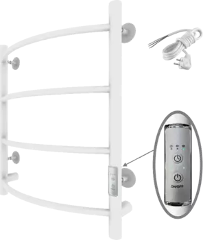 Полотенцесушитель электрический Тругор Пэк сп 5 60х50 с выключателем, белый Пэксп5/6050белыйВГП
