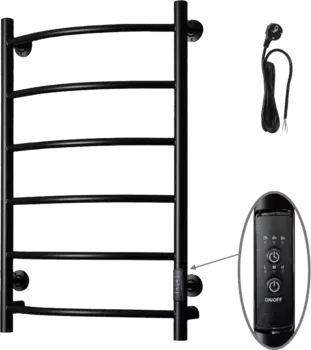 Полотенцесушитель электрический Тругор Пэк сп 5 80х50 с выключателем, черный Пэксп5/8050черныйВГП