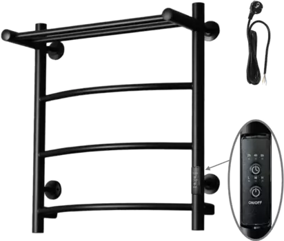Полотенцесушитель электрический Тругор Пэк сп 5 П 60х50 с выключателем, черный Пэксп5П/6050черныйВГП