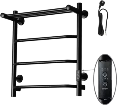 Полотенцесушитель электрический Тругор Пэк сп 6 П 60х50 с выключателем, черный Пэксп6П/6050черныйВГП