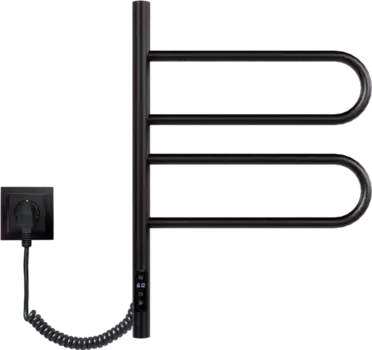 Полотенцесушитель электрический Vincea VTD-1R1CBE 44x60 черный