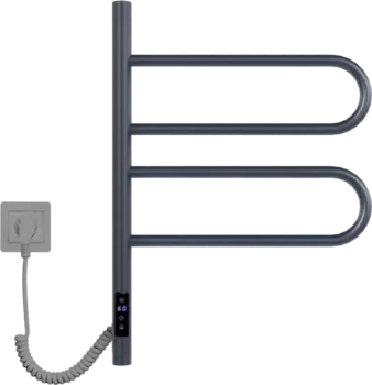 Полотенцесушитель электрический Vincea VTD-1R1CGE 44x60 графит