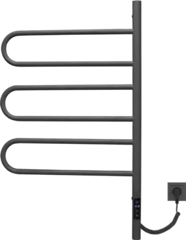 Полотенцесушитель электрический Vincea VTD-1R2CGE 44х80 графит