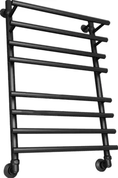 Полотенцесушитель водяной Двин F primo 80/50 1 - 3/4 - 1/2 чёрный матовый 4627130739387