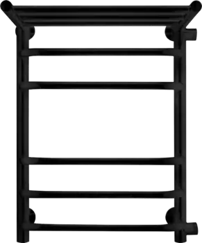 Полотенцесушитель водяной Indigo Brace LBCW60-40PBRR-б/п-50 боковое подключение, с полкой, черный муар