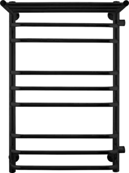 Полотенцесушитель водяной Indigo Brace LBCW80-50PBRR-б/п-60 боковое подключение, с полкой, черный муар