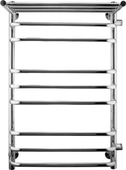 Полотенцесушитель водяной Indigo Brace LBCW80-50PR-б/п-60 боковое подключение, с полкой, серебристый