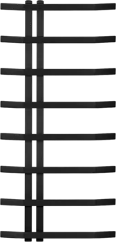 Полотенцесушитель водяной Secado Милето 100х7х50, черный матовый 4673739253380