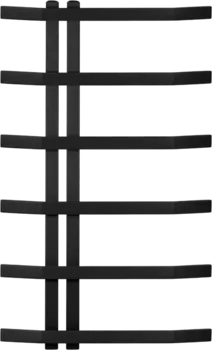 Полотенцесушитель водяной Secado Милето 80х7х50, черный матовый 4673739253359